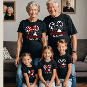 Camiseta Preta Feminina ou Masculina Disney Orlando Viagem Escolha o modelo Infantil Adulto Plus Size Family Trip