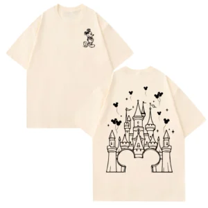 LA Camiseta Feminina Off White Disney desenho 100% algodão