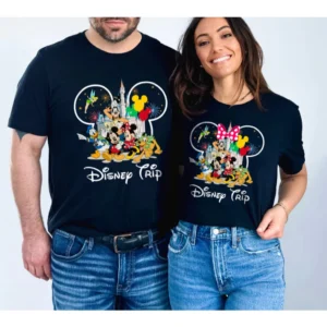 Camiseta Disney family shirts viagem 100% algodão