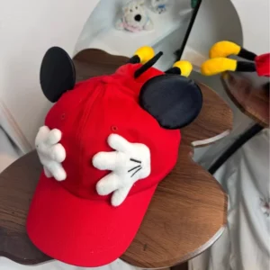 Anime Disney Novo Boné De Beisebol Bonito Mickey Pequena Palma Boneca Proteção Solar