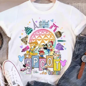 LA Camiseta Walt Disney World Baloons blusa estampada divertida disney